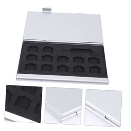 Operitacx Aluminum Alloy Sim Card Holder Case Compact Storage Organizer for Sim Memory Cards Design Secure Closure Portable Protection for Travel and Daily Use