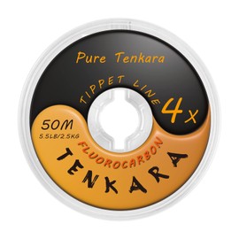 Pure Tenkara 4X Fly Fishing Tenkara Fluorocarbon Tippet Lines Freshwater Clear 50M