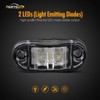 Partsam 4x Oval White Clear Lens 2 Diode LED Trailer