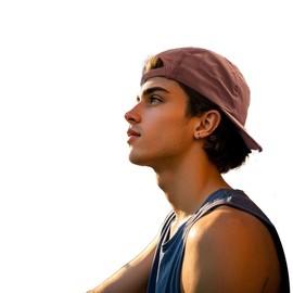 Clakllie Quick Dry Trucker Hat for Men Flat Bill Snapback 5 Panel Hats Moisture Wicking Short Brim Hat Baseball Dad Hats,Pink