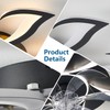 Ruibutrade Black Flower Modern Ceiling Fans with Lights, Low Profile