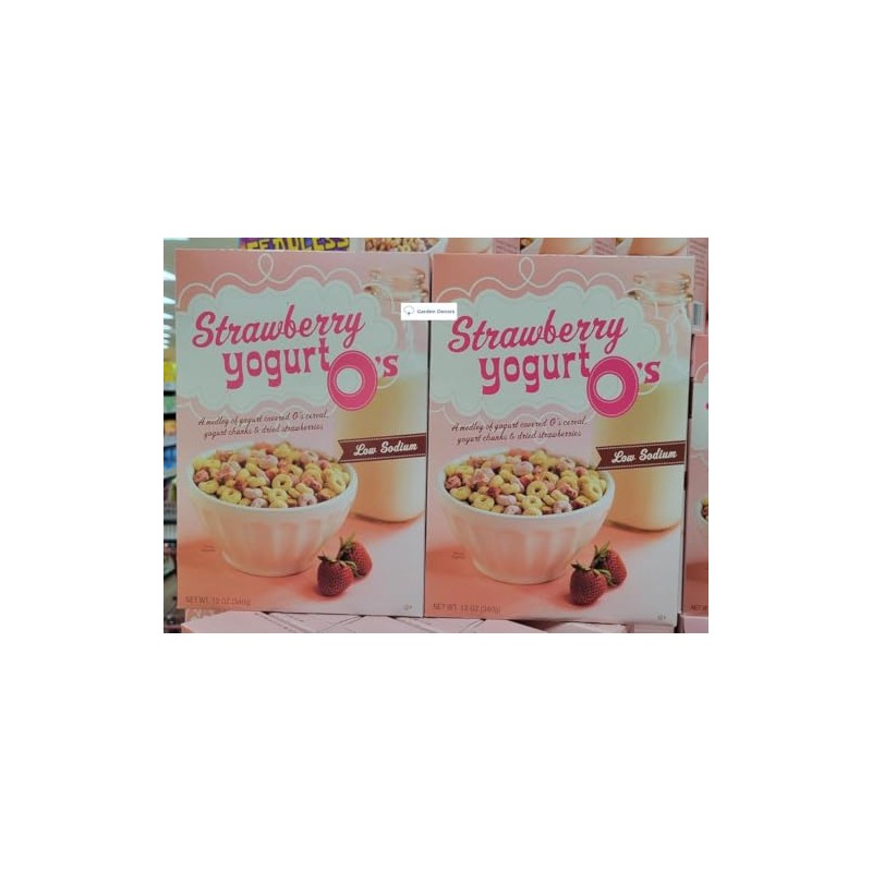 Trader Joe Strawberry Yogurt O’s Cereal Low Sodium 12oz 340g