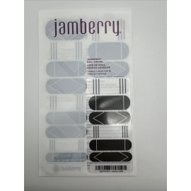 Jamberry Nail Wraps Inferno Full Sheet (black French Tip/ Mixed Mani)