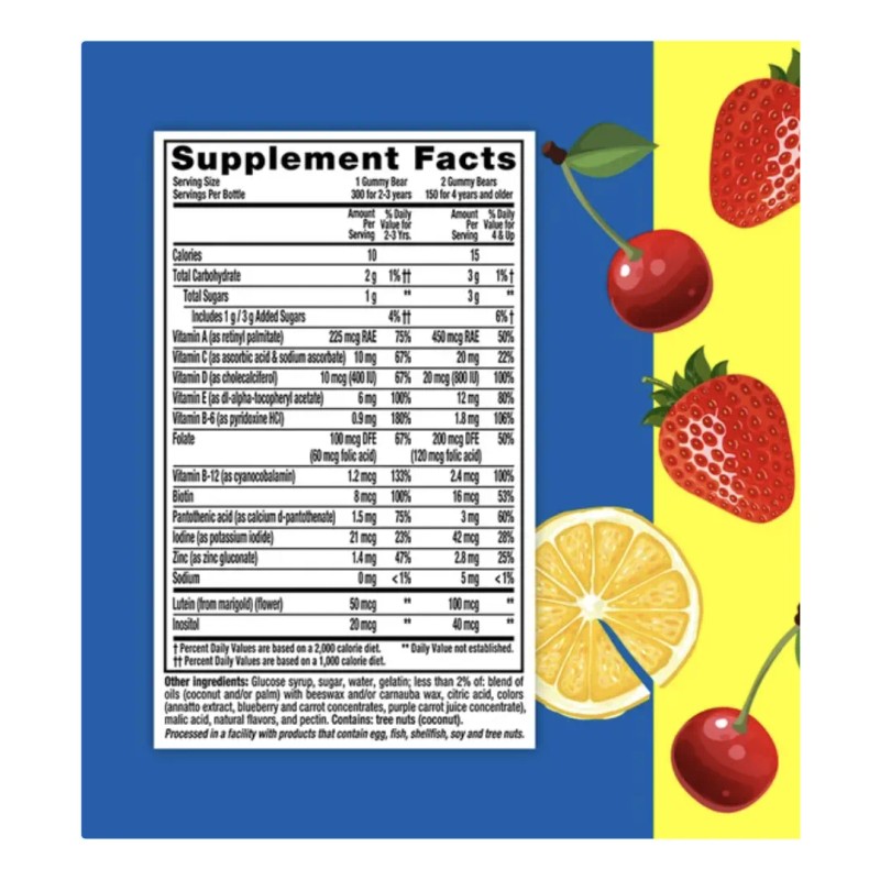 Multivitamínico Niños 300gom Refuerza Sistema Inmune Lil Cri Sabor Fresa