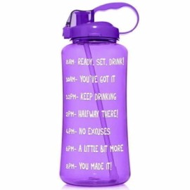 HydroMATE Purple 3 Liter Water Bottle  Hourly Time Markings 100 oz Purple