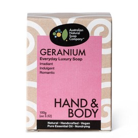 Australian Natural Soap Company Hand & Body Soap - Geranium, 100g