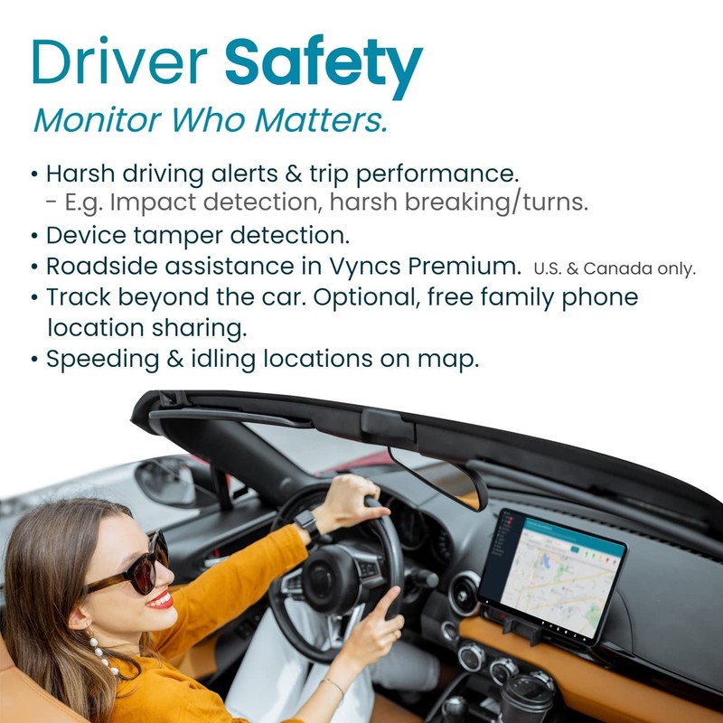 Vyncs - GPS Tracker for Vehicles, [No Monthly Fee], 4G