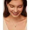 Krstudent 14K Gold Plated Cubic Zirconia Rondelle Pendant Necklace for