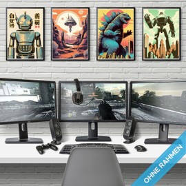 mojoliving Anime Poster Set, Anime Picture Set for Manga Wall, Cool Anime Gifts, Aesthetic Anime Poster for Wall Collage