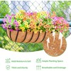 GYATSOCYG 24 Inch Window Baskets with Coconut Liner Outdoor Wall