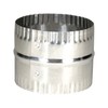 Deflecto 4” Duct Connector, Aluminum with Bead and Crimp, Silver,