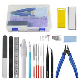 WMYCONGCONG 26 PCS Compatible with Gundam Model Basic Tools Set Hobby Building Tools Kit with a Plastic Case for Professional Gundam Model Building, Repairing and Fixing