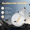 CHYSUPER 10PK G40 LED Replacement Bulbs, 0.6W 2700K Warm White,