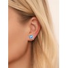 FindChic Sparkling Birthstone Clip On Earrings for Women, Silver Plated