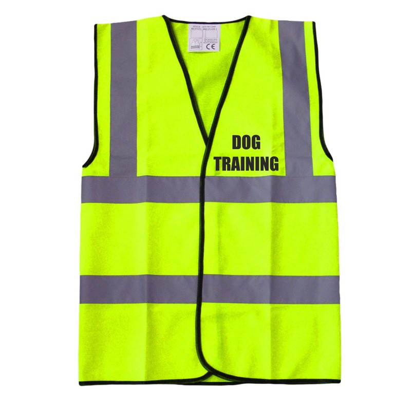 Dog Training, Dog Walker Yellow Hi Viz Vis Vest Reflective