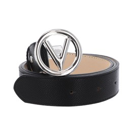 VALENTINO Round Belt W120 Nero / Nichel - Can be Shortened, Nero / Nichel