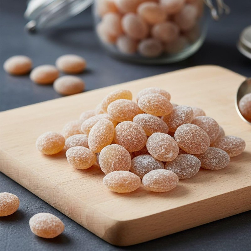 SweetGourmet Natural Sanded Ginger Drops, Old-Fashioned Hard Candy, Bold Spicy