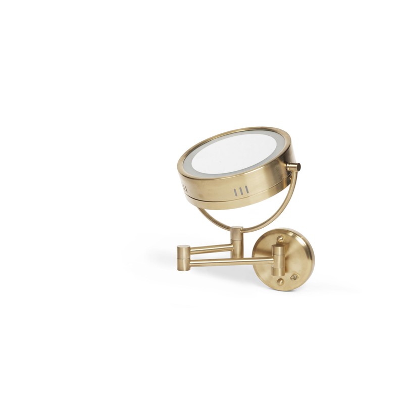 JERDON Wall-Mounted Magnifiying Makeup Mirror with Lights - Direct Wire