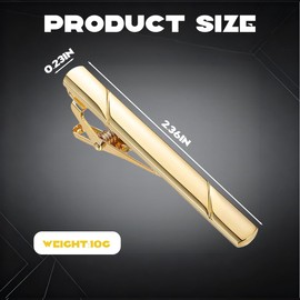 Erioctry Mens Stainless Steel Tie Clips Minimalist Necktie Tie Bar Clasp Clip Clamp Pins Best Gift For Men Business Party Wedding Best Gift and Daily Life