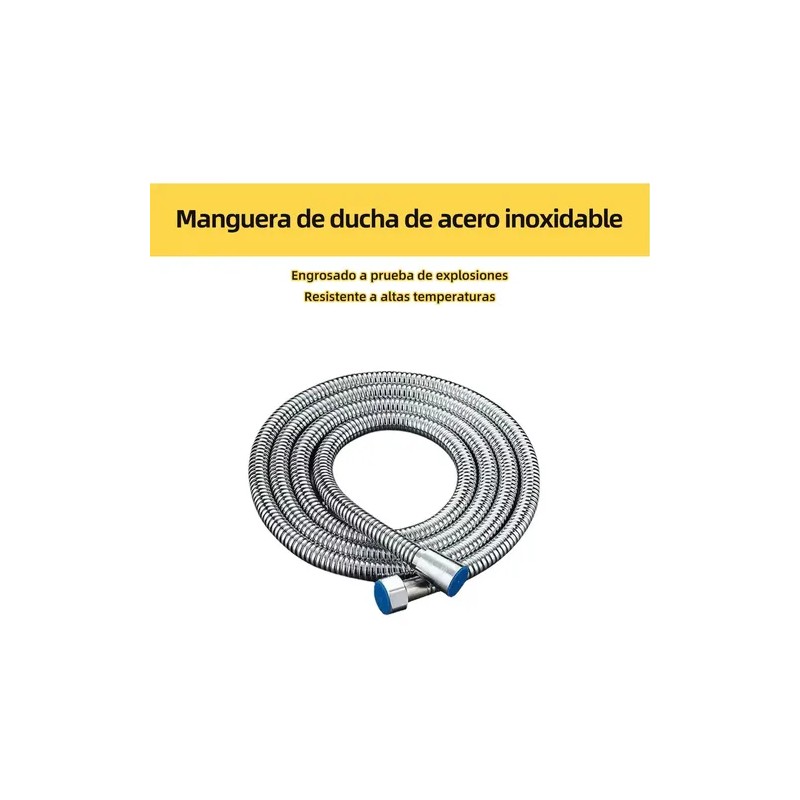 Regadera Mano Alta Presión Con Cabezal De Teléfono Y 8
