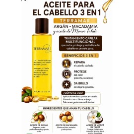 Aceite Para El Cabello 3 En 1 Terramar 98ml
