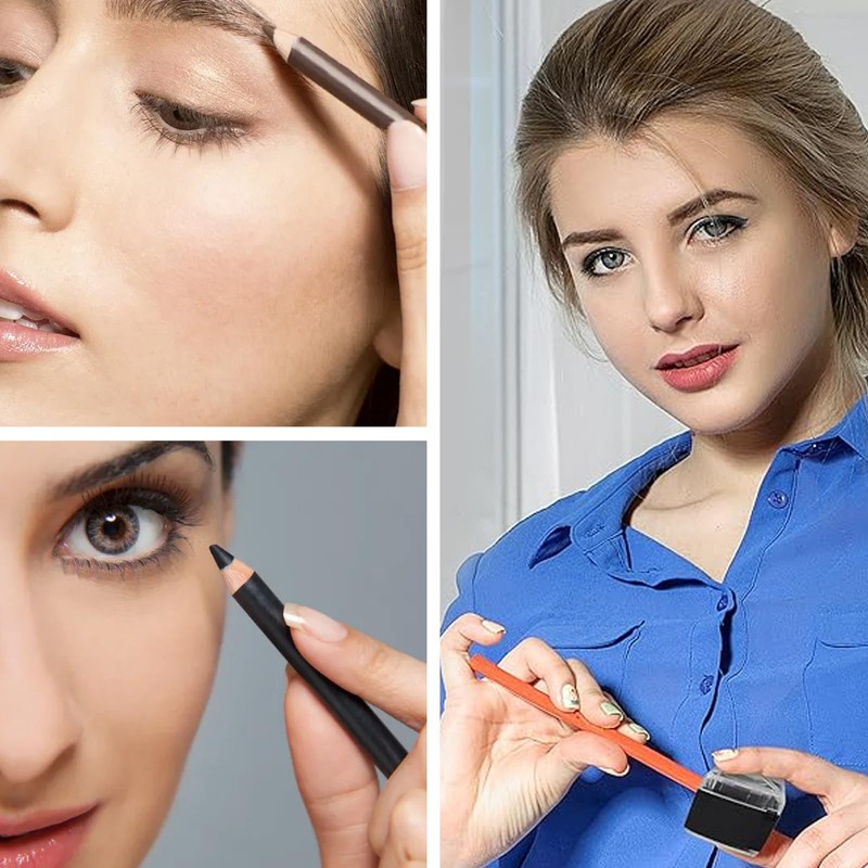 Universal Dual Eyeliner Sharpener Makeup, 2 Pieces 2 Holes Dual