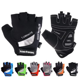 Meteor unisex adult’s and children’s GX31 gel cycling gloves, MTB gloves, mountain bike gloves, downhill, hiking, cycling gloves, green, black, xxl