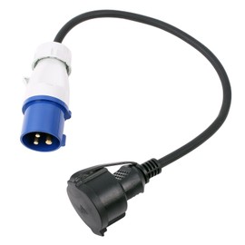 Pat CEE Adaptor Set Schuko - CEE 200-250V, 16A, 3-pin, 12 cm, IP44 Ideal for Camping