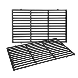 Rushare 7638 Grill Grates for Weber Spirit I & Spirit II 300 Series, Spirit E/S-310 E/S-320 E/S-330, Spirit 700, Genesis Silver/Gold B & C Grill Replacement Parts, Cast Iron, 17.5 x 11.9 Inch, 2-Pack