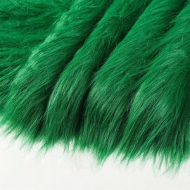 50 cm x 180 cm Fluffy Faux Fur Ribbon Fur Fabric, Furry Faux Fur Fabric Decorative Ribbon Plush Trim Plush Fabric Plush Ribbon Trimming Ribbons for Sewing Clothing Christmas Decoration, Dark Green