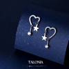 TALONIA Women's Earrings, Hypoallergenic, S925 Silver, Platinum Plated, Second Earrings,