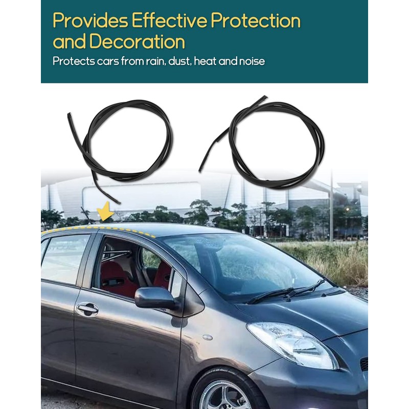 Roof Trim Molding Kit Fit for Toyota Yaris Hatchback 2006-2011,