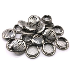 20Pcs Air Vents 35mm Circular Soffit Vent Stainless Steel Round Vent Mesh Hole Louver for Kitchen Bathroom Cabinet Wardrobe