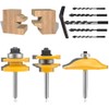 LEATBUY 3 PCS Router Bit Set, 1/4-Inch Shank Round Over