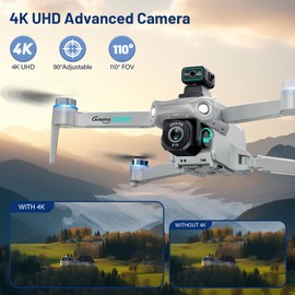 Drone with Camera for Adults 4K, Upgraded 4.5inch LCD RC Screen, GPS 2-Axis Gimbal Quadcopter Brushless Motor, Auto Return, Follow Me, Waypoint Fly, Optical Flow, Visual Tracking,60 Mins Flight, Foldable 5G Transmission FPV Quadcopter for Beginners