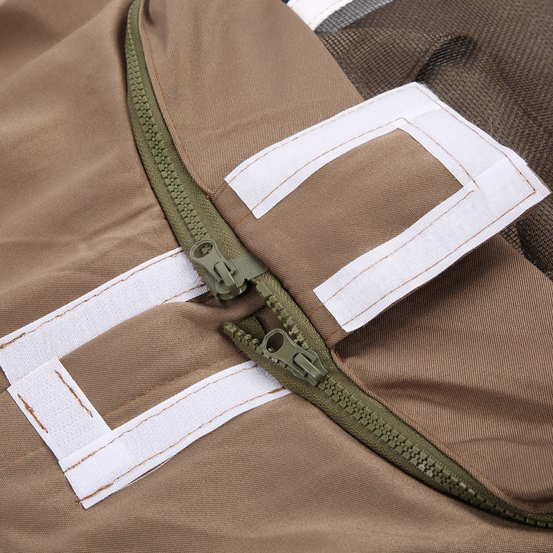 Beekeeping Protective Suit Breathable Bee Suits Smock with Zipper for