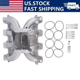 Unbranded RPM Style Carb Intake Manifold For GM LS1 5.3L LS2 6.0L Cathedral Port Satin