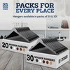 Zober Black Wooden Hangers - 20 Pack, Heavy Duty, Non