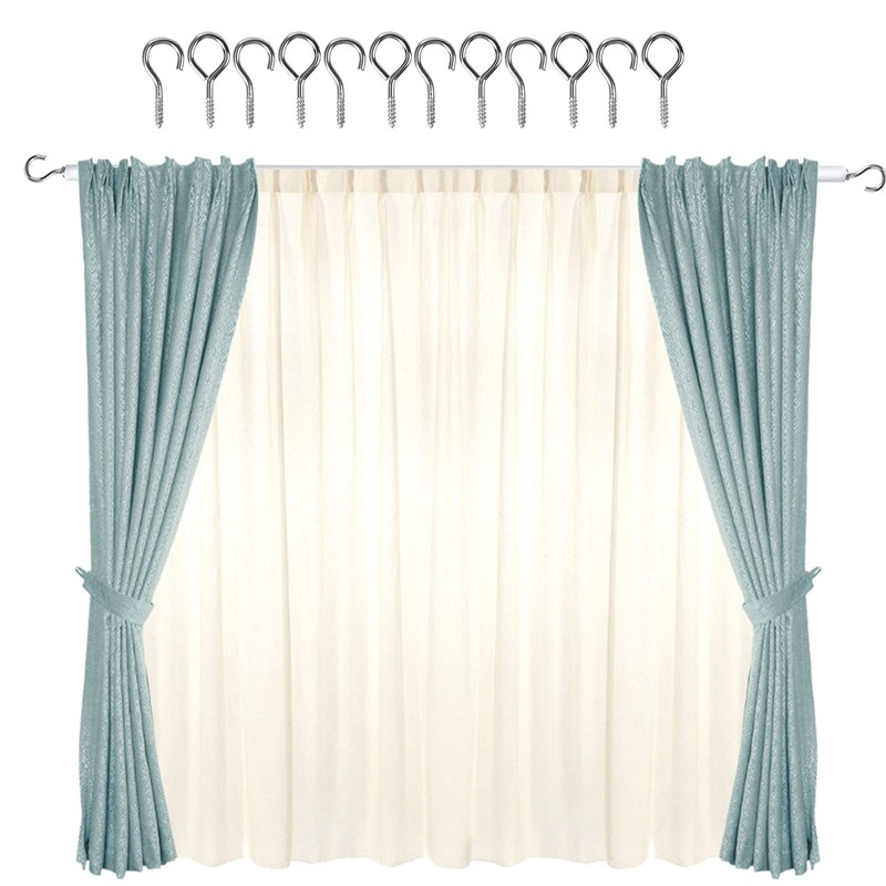 AvoDovA Curtain Wire and Hooks Set, 5M White Net Curtain