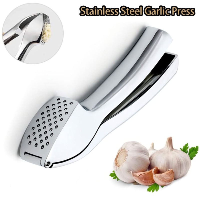 Kitchen Premium Garlic Press Stainless Steel Garlic Crusher Press Easy