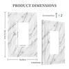 OILbiexn Decorative Outlet Covers with Modern Grey White Marble Print