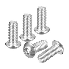 DTGN 5/16"-18x3/4 Button Head Socket Cap Screws - 15Pack - Good for Road Bicycle, Mountain Bike, Auto, Motorcycle - 304 Stainless Steel Whitewashed - Hex Drive Fasteners