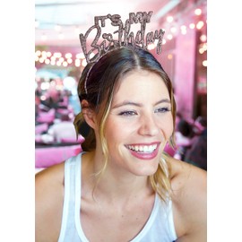 RhinestoneSash 30th Birthday Party Supplies - SET OF 4: Black Multi (1) Its My Birthday Headband & (3) Happy 30 Headbands - Bday Crowns for Women - (1IMB 3Hap30) BkMlt