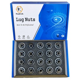 Kadrick 20pcs M12x1.5 Lug Nuts,One-Piece Solid Chrome, Replacement for 2001-2019 Ford Escape/2012-2018 Focus/2006-2019 Fusion/Lincoln 2015-19 MKC/2012-16 MKZ,Large Acorn Seat，New Model……