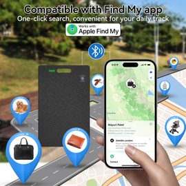Olycism Wallet Tracker Bluetooth (Nur IOS) Schlüsselfinder for Brieftasche Karte Rucksack Unterstützt Wireless Charging Koffer Tracker mit 98 Fuß Suchreichweite IPX8 Wasserdicht