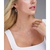 YL Hummingbird Nckelace 925 Sterling Silver Heart Pendant Cubic Zirconia