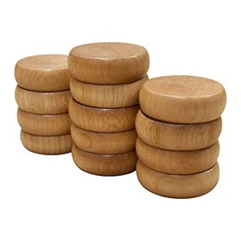 13 Natural Wood Crokinole Discs - Half Set (Large Discs - 1 1/4 Inch Diameter (3.2cm))