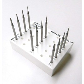 Jewelry Making Burs Fig 23 Cone Tapered Cross-Cut Jewelers Bur 12 Pc Set 006-021
