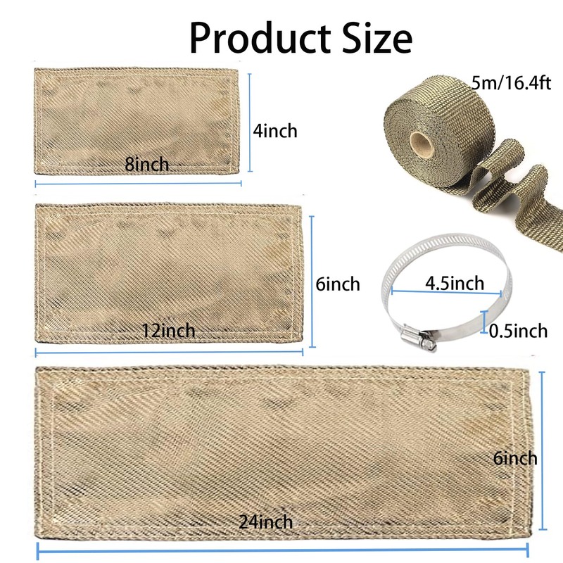 6" x 24" Exhaust Heat Shield Wrap Up to 1450℉