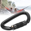 Aluminum Auto Locking Climbing Carabiner Clips Twist Lock DRing Clip